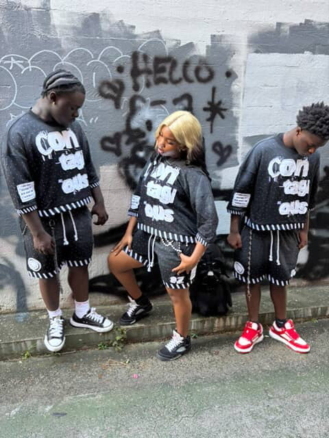 Contagious short sets (black)